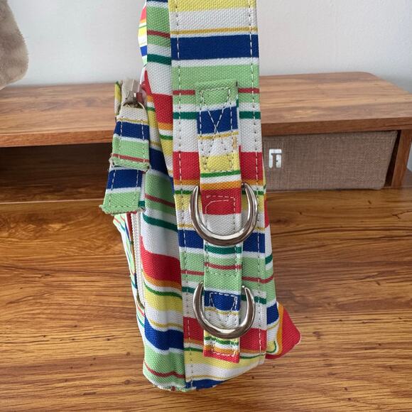 Festival Purse Colorful Colorful Stripe 90s Pockets Concert Travel Shoulder Bag - Picture 5 of 10